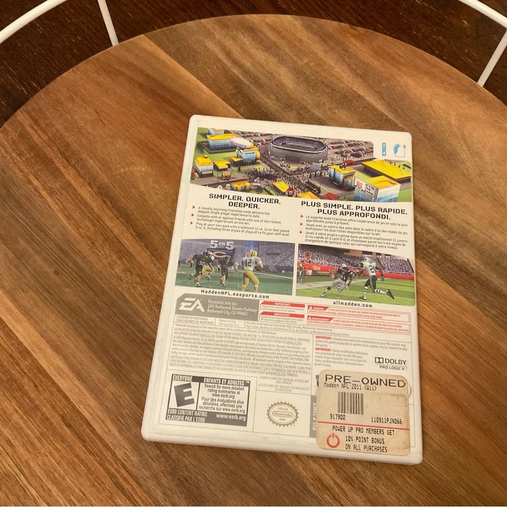 EA Sports Madden 11 (Nintendo Wii, 2006)‎ Complete